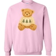 thumbnail image 2 of Inktastic Vintage Teddy Bear in Sweater with Christmas Trees Adult Sweatshirt, 2 of 4