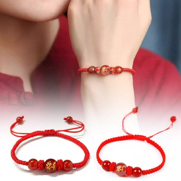 SSKFHGI Zodiac Bracelet (Dragon) Bracelet Zodiac Year Red String Male And Female Couple Bracelet Jewelry Dragon Bracelet