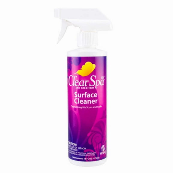 Clear Spa Surface Cleaner Bottle w/ SprayNzl, 16 oz