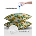 thumbnail image 4 of Outdoor Pillow Covers Pack of 2, Watercolor Sunflower on Vintage Letter Waterproof Throw Pillowcase Cushion Cases, Summer Floral Decorative Pillow Cover for Couch Sofa Home Bed Patio, 4 of 6