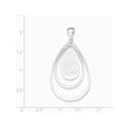 thumbnail image 2 of Sterling Silver Polished & Textured Teardrop Pendant, 2 of 2
