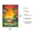 thumbnail image 2 of Africa - Jet Planes into the Sun (Les Jets du Soleil) - Air Afrique - Vintage Airline Travel Poster by Pierre Lagarrigue c.1964 - Master Art Print 10in x 14in, 2 of 4