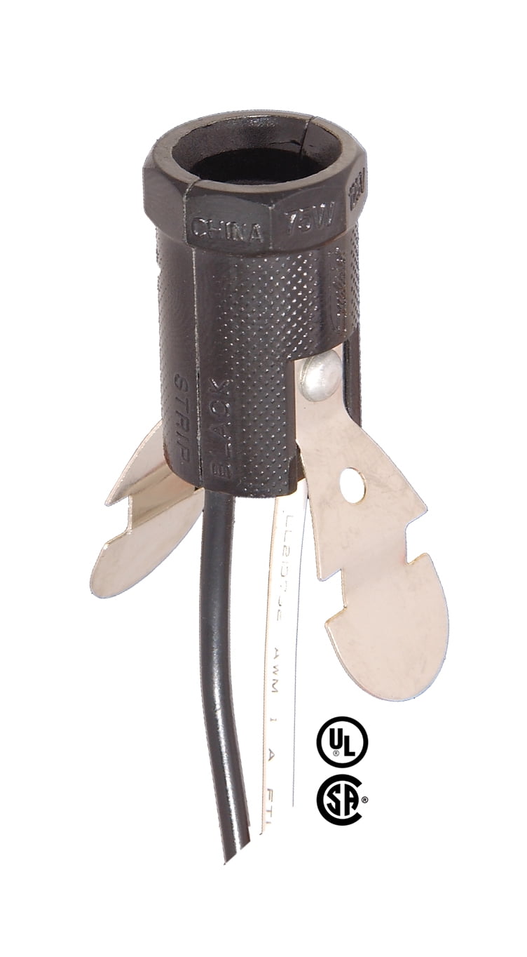 B&P Lamp® Keyless Candelabra Socket W/Spring Clips, Import Brand