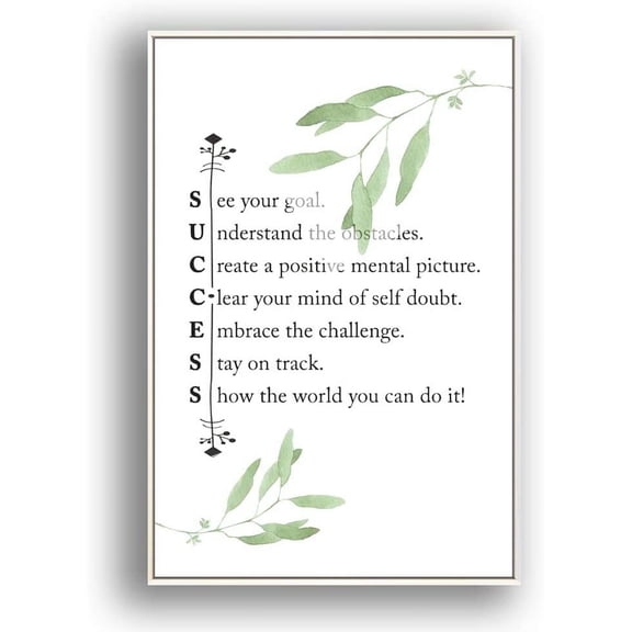 IDEA4WALL Framed Canvas Wall Art for Living Room, Bedroom Beautiful Quotes Canvas Prints for Modern Home Decoration Ready to Hang
