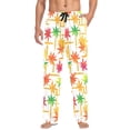 thumbnail image 5 of Autumn Fall Maple Leaves Men's Pajama Pants Cotton Long Sleepwear Lounge Pants L, 5 of 7