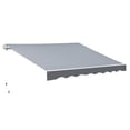 thumbnail image 1 of Outsunny 8' x 7' Retractable Awning, Patio Awnings, Sunshade Shelter with 280 g/m² UV & Water-Resistant Fabric and Aluminum Frame for Deck, Balcony, Yard, Grey, 1 of 10