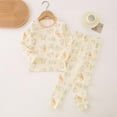 thumbnail image 3 of Owordtank Soft Warm Cotton Modal Character Long Sleeve Pajama Long Sleeve Sleepwear Daily, 3 of 3