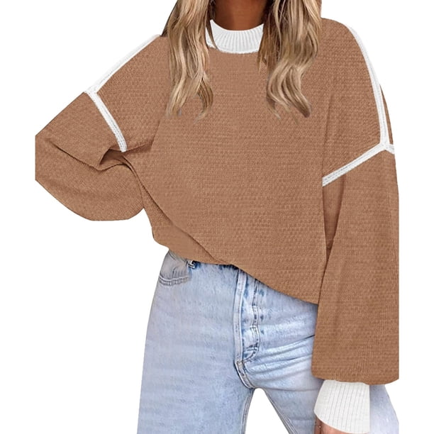 Suéter Abrigo Gibobby Mujer Top Polainas Manga Larga Caqui M