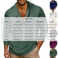 thumbnail image 4 of Zivyakyro Casual Mens Tops Cowl Neck Long Sleeve Satin Fall Loose Solid Pullover Shirt Soft Going Out Purple M, 4 of 6