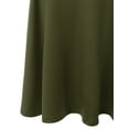 thumbnail image 4 of Doublju Women's Elastic High Waist Band Flared Midi Skirt (Plus Size Available), 4 of 4