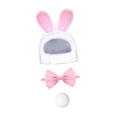thumbnail image 3 of 3x disfraz de conejo y perro de Pascua, accesorios, disfraz encantador, disfraz elegante para cumpleaños, Halloween, vacaciones, accesorios para fotos sombrero bola pajarita, 3 of 10