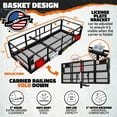 thumbnail image 4 of Mockins 60"x24"x14" High Rail Hitch Cargo Carrier with Rear Lights, 30 Cu.Ft. Yellow Cargo Bag, Net and Straps, 4 of 11