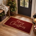 thumbnail image 4 of Merry Christmas Door Mat for Front Door Entryway, 47.24x23.62inch, Red Welcome Decorative Doormat Floor Rug for Indoor Outdoor, 4 of 6