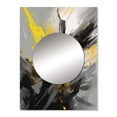 thumbnail image 2 of Designart "Vibrant Swirls Yellow and Grey II" Modern Geometric Mirror Wall Decor - Modern Yellow Abstract Mirror Wall Art For Entryway - 32" x 24" Inch, 2 of 5
