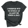 thumbnail image 1 of T-Shirt d'Été Mode Ample Col Rond Imprimé Lettre Manches Courtes, 1 of 7