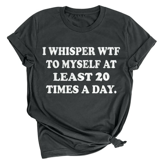 OAVQHLG3B I Whisper Womens Letter Printed Summer Tops Short Sleeve Loose Fit Crewneck T-shirts Casual Tees Comfy Tunic Blouses