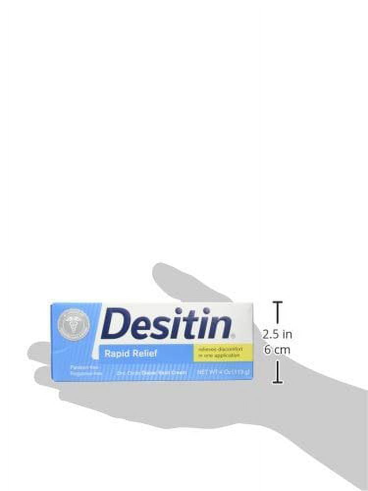 Desitin Rapid Relief Zinc Oxide Treat Diaper Cream Paraben-Free 4oz, 3-Pack