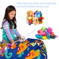 thumbnail image 2 of Posh Creations Bean Bag Stuffable Cover - Toy Organizer, Soft Cover, Kids, 4 ft, Canvas Sea Creatures on Blue, 2 of 3