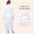 thumbnail image 4 of AMITOFO Fleece Robe for Women Soft Warm Long Plush Bathrobe Slim Elastic Waist Sleepwear Housecoats, 4 of 8