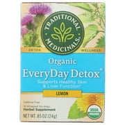 Traditional Medicinals Organic Everyday Detox Lemon Herbal Tea Bags, 16 Ct