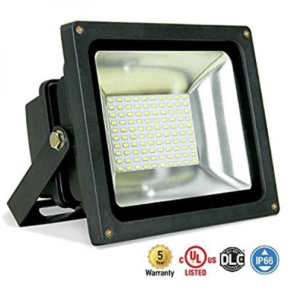 Bright Outdoor Waterproof LED SMD Floodlight 50W Flood UL Listed DLC Certified 