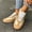 Orange, variant on IEMIEMIEM Women's Fashion Sneakers Retro Gum Sole Lace Up Detail Casual Retro Walking Shoes-Gum Sole Casual Tennis-Anti Slip Trainers Brown 6.5 Wide