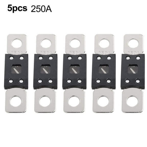 5Pcs For Mega Fuse 60A 80A 100A 125A 200A 250A 300A 70V For 48V Systems Car Fuse Car Flat Fuse Bolt Fuse Battery High Curre