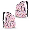 thumbnail image 2 of DISNIMO Butterfly Print Multi-compartment School Backpack, Tear Resistant Adjustable Padded Straps, Lightweight Sturdy Bookbag for Elementary & Middle School Kids Daily Use, 2 of 7
