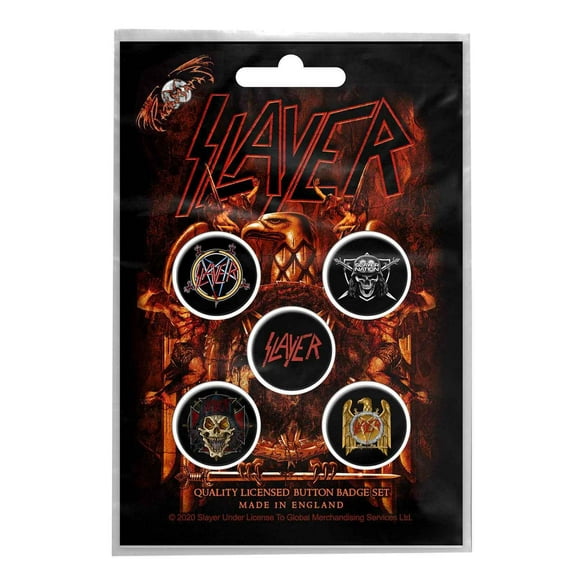 Slayer Badge Pack Eagle Band Logo new Official  5 x Pin Button