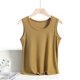 thumbnail image 1 of TaTaai Summer Women's Sleeveless Round Neck Tank Top, Fashion Casual Solid Style, Cool Wearing Experience, Ideal for Home Office Days Gift, 1 of 5