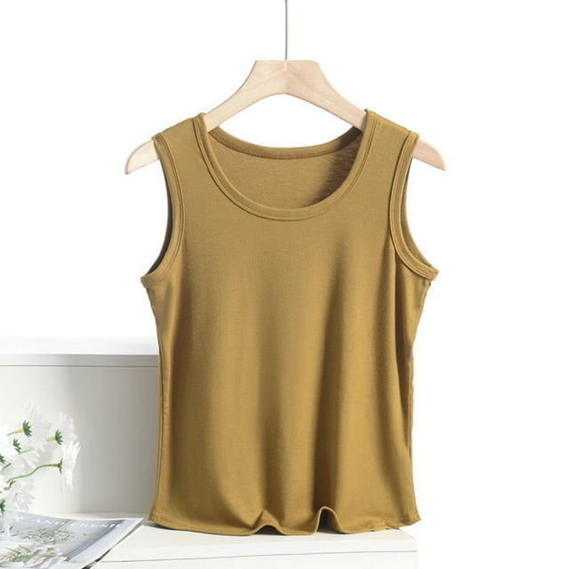 TaTaai Summer Women's Sleeveless Round Neck Tank Top, Fashion Casual Solid Style, Cool Wearing Experience, Ideal for Home Office Days Gift