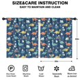 thumbnail image 2 of Blackout Kids Curtains,DarkBlue Cartoon Dinosaurs Mountains Eggs Pattern Childrens Insulated Curtains Set Of 2,Bedroom Essentials,Toddler Room Decor 52"x63", 2 of 5