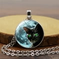 thumbnail image 5 of Jiaroswwei Vintage Women Jewelry Cat Pattern Faux Cabochon Pendant Sweater Chain Necklace, 5 of 8