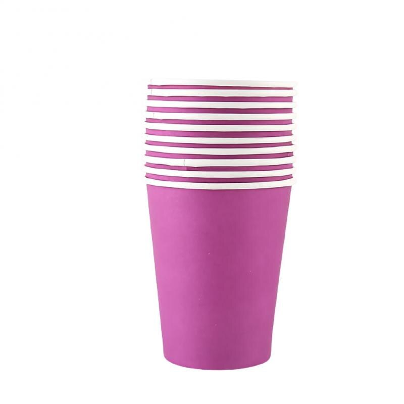 10PCS Colored Paper Cups Disposable Paper Cups Juice Cup DIY Decoration