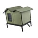 thumbnail image 3 of Casa para gatos, refugio impermeable para exteriores, aislante, resistente al viento, de tela Oxford, con base elevada, perrera portátil cerrada, adec Verde, 3 of 9