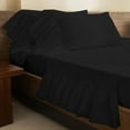 thumbnail image 2 of 4 Piece Corner Ruffle Sheet Set, 6" Inch Corner Ruffle On Flat Sheet And Pillowcases, 18 Inch Deep Pocket, 100% Egyptian Cotton, 800 TC, Queen Size, Solid Black, 2 of 6