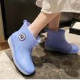 thumbnail image 5 of NOKIO Women'S Fashionable Rubber Rain Shoes Short Water Shoes With Cotton For Warmth Daily Waterproof Shoes Fashionable Women Rain Boots Rain Shoes Ladies' Chic Waterproof Ankle Boots, 5 of 6