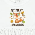 thumbnail image 4 of Inktastic My First Thanksgiving with Fall Fox and Leaves Girls Baby Dress, 4 of 5