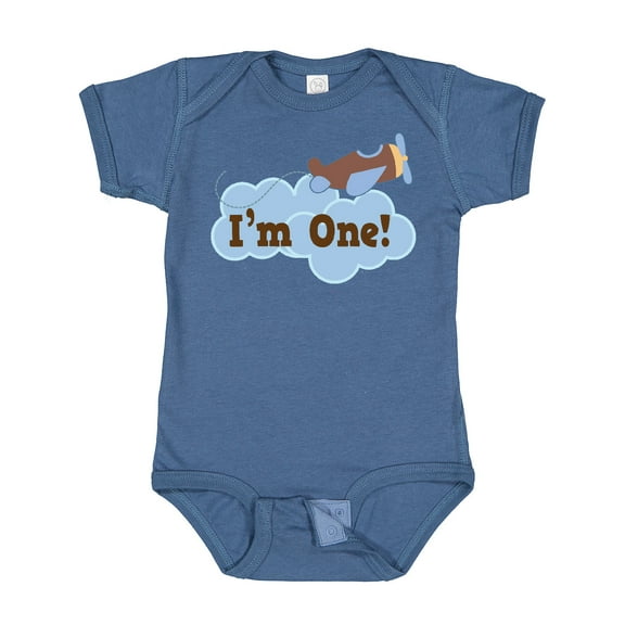 Inktastic 1st Birthday Airplane I'm One Boys Baby Bodysuit