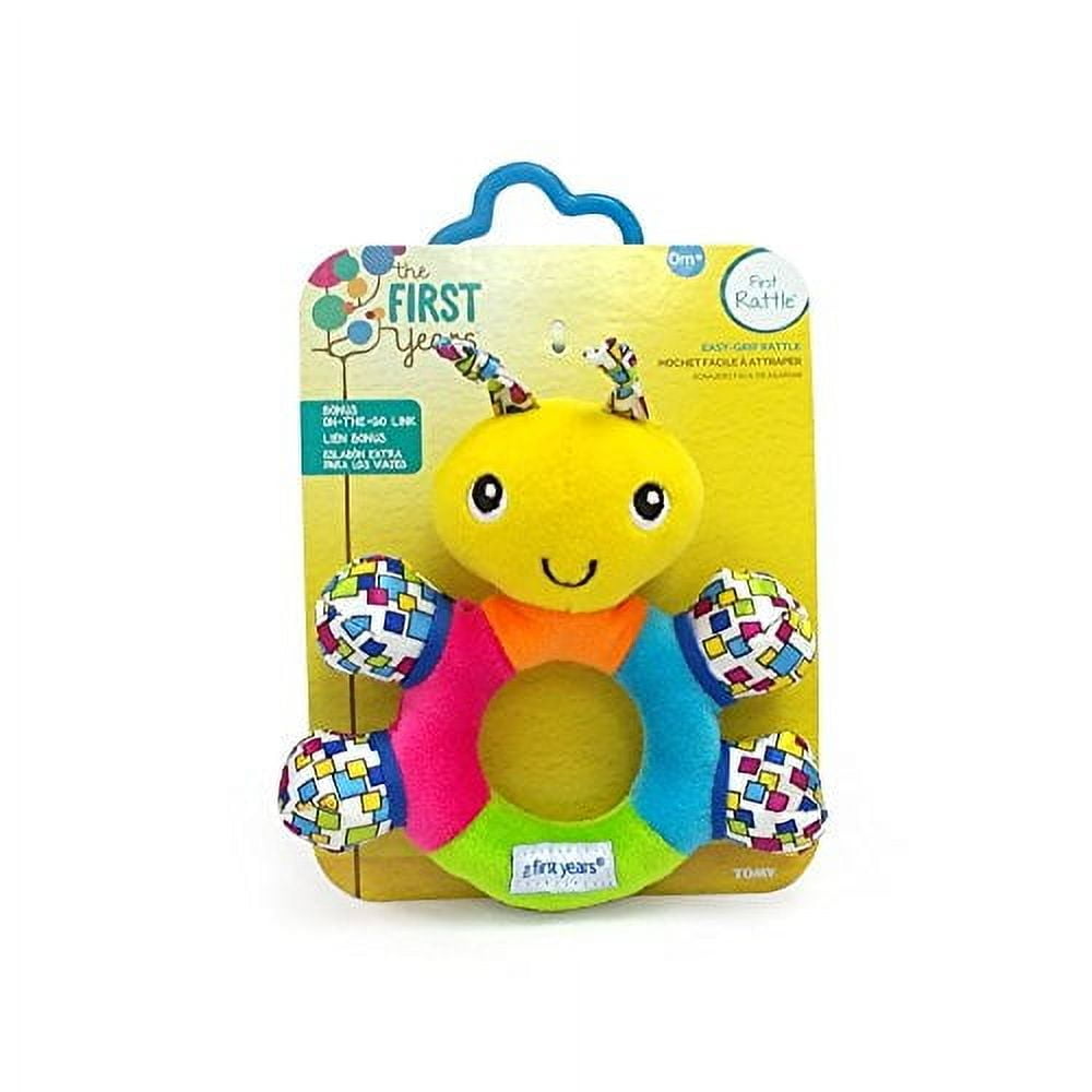 The First Years My First Rattle, Baby Learning Toy With Soft Teething Surfaces & High Contrast Patterns