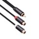 thumbnail image 5 of 4X Cable Macho A Hembra Cable de Audio 2 Macho Divisor Cable Auxiliar para TV PC DVD Altavoz Amplificadores de Audio Subwoofer, 5 of 9