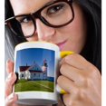 thumbnail image 2 of West Quoddy Head Lighthouse, Lubec, Maine - Us20 Jmo1278 - Jerry And Marcy Monkman, 15oz Two-Tone Yellow Mug, 2 of 7