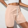thumbnail image 4 of Bzhegqhd Womens Drawstring Shorts Clearance,Women's Fashion Solid Color Shorts with Elastic Waistband Side Pockets for Casual Wear, 4 of 8