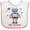 White and Pink, variant on Inktastic Robot Big Brother II Boys Baby Bib