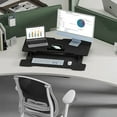thumbnail image 3 of Fenge 36" Sit to Stand Up Converter Table with Removable Keyboard Tray & Phone Holder Slot, Desktop Workstation Used in Home Office, 3 of 8