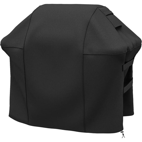Gaspro Grill Cover for Weber Spirit II 200 Series, Double Straps and Built-in Vents, Heavy Duty & Waterproof, Fits Grill Up to 48 Inch Wide, Black
