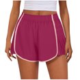 thumbnail image 2 of Vivianyo HD Shorts for Women Summer Clearance Women's Summer Solid Color Sexy Elastic Waist Side Pleated Casual Shorts, 2 of 6