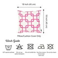 thumbnail image 5 of Geometric Pink Squares Square 18" x 18" Throw Pillow Cover, 5 of 5