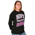 thumbnail image 4 of Breast Cancer Hope In Pink Ribbon Women's Long Sleeve T Shirt Brisco Brands S, 4 of 6