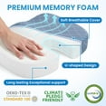 thumbnail image 3 of Office/ Car Seat Cushion, Non-Slip Sciatica & Back Coccyx Tailbone Pain Relief Chair Pad, Memory Foam Butt Pillow for Computer Desk, Wheelchair, Driving (Black), 3 of 7